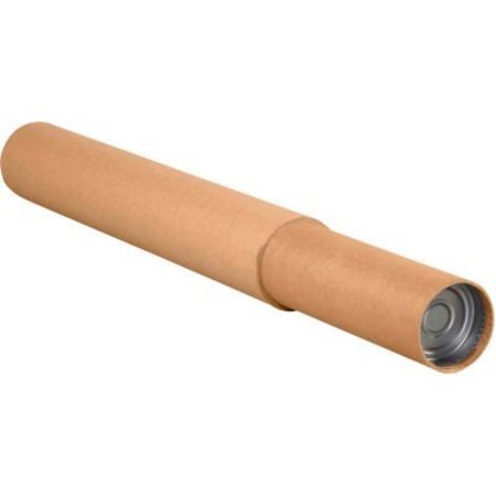 BOX PACKAGING Global Industrial Adjustable Shipping Tube, 3-1/4in Dia. x 60-120inL, 0.18in Thick, Kraft, 15/Pk B1638597